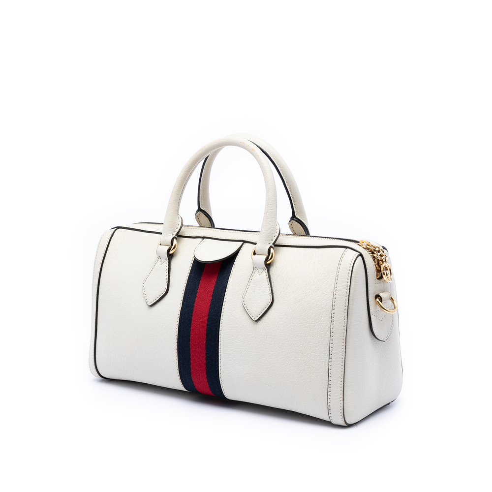 Pre-Loved Gucci Medium Calfskin Web Ophidia Top Handle Bag - Picture 2 of 6
